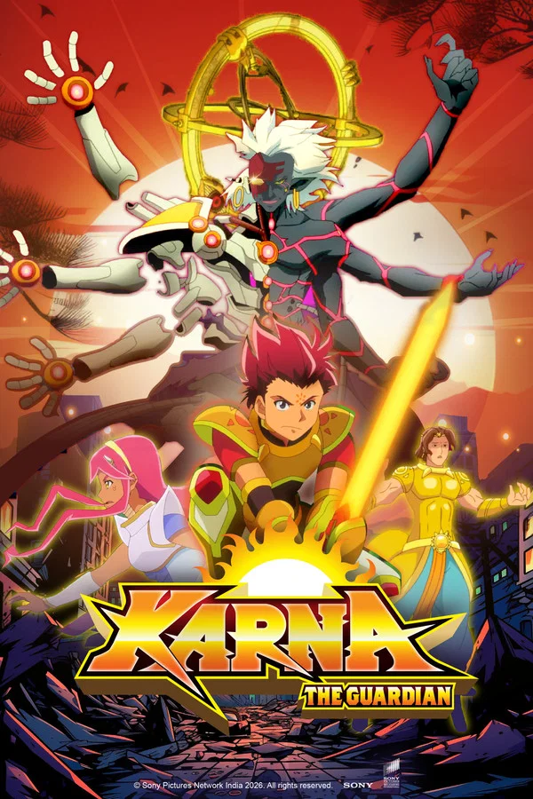 الملصق الرسمي لأنمي Karna the Guardian مترجم