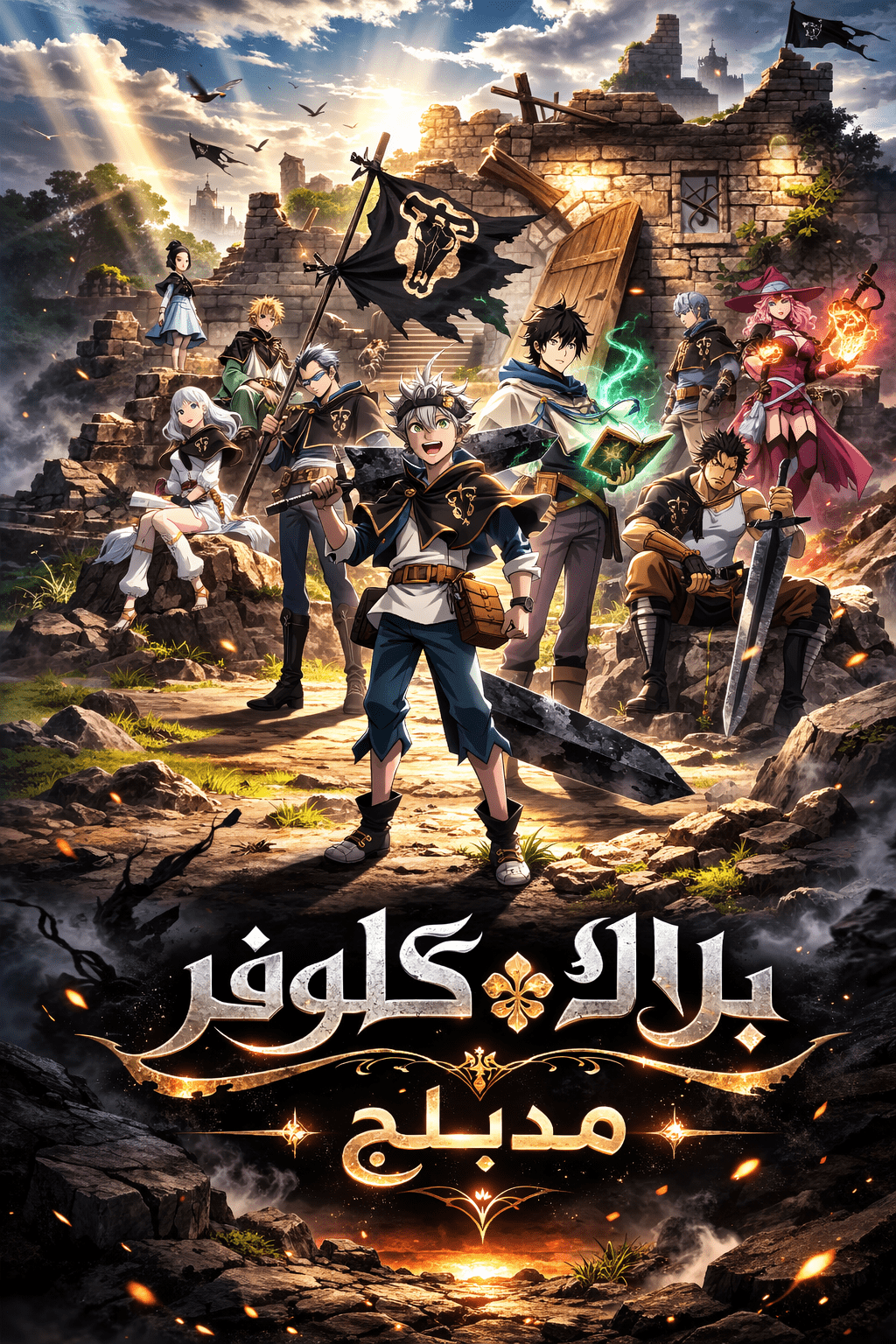 الملصق الرسمي لأنمي Black Clover مدبلج